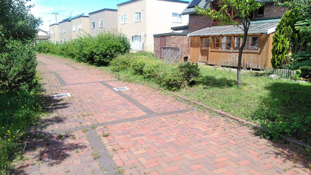 遊歩道より南面敷地