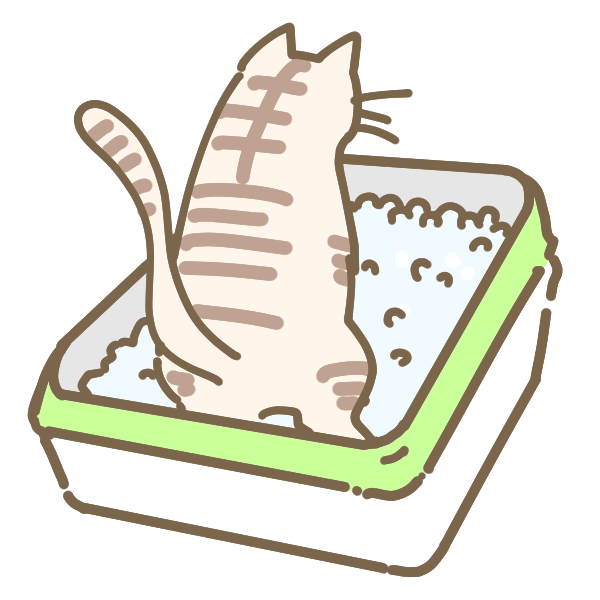 猫のトイレイラスト